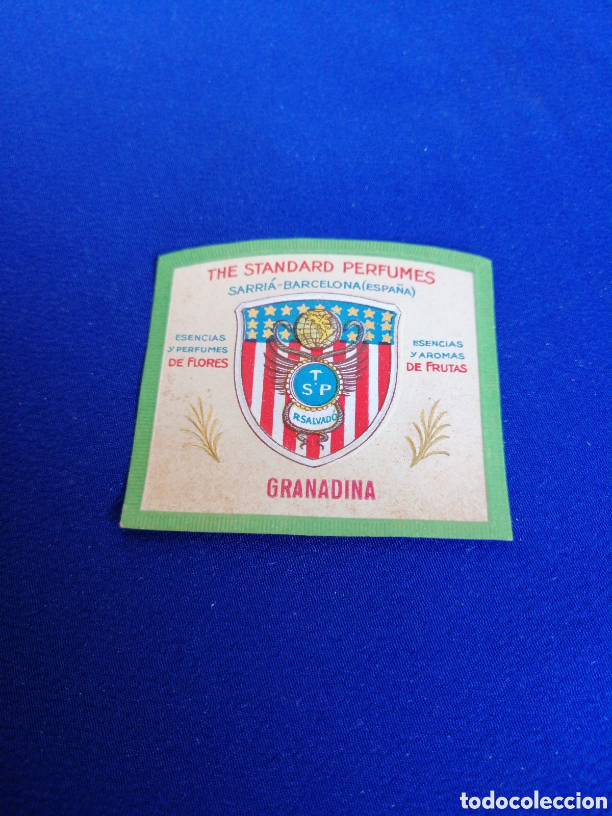 Old Labels: THE STANDARD PERFUMES SARRIA (BARCELONA) GRANADINA ETIQUETA PERFUME PEQUE&Ntilde;A ANTIGUA