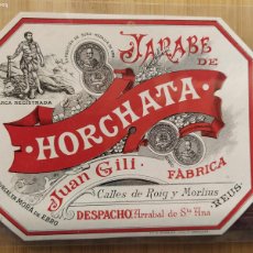 Etiquetas antiguas: JARABE DE HORCHATA - JUAN GILI FABRICA - REUS - ETIQUETA ANTIGUA -VER FOTOS-(108.307)