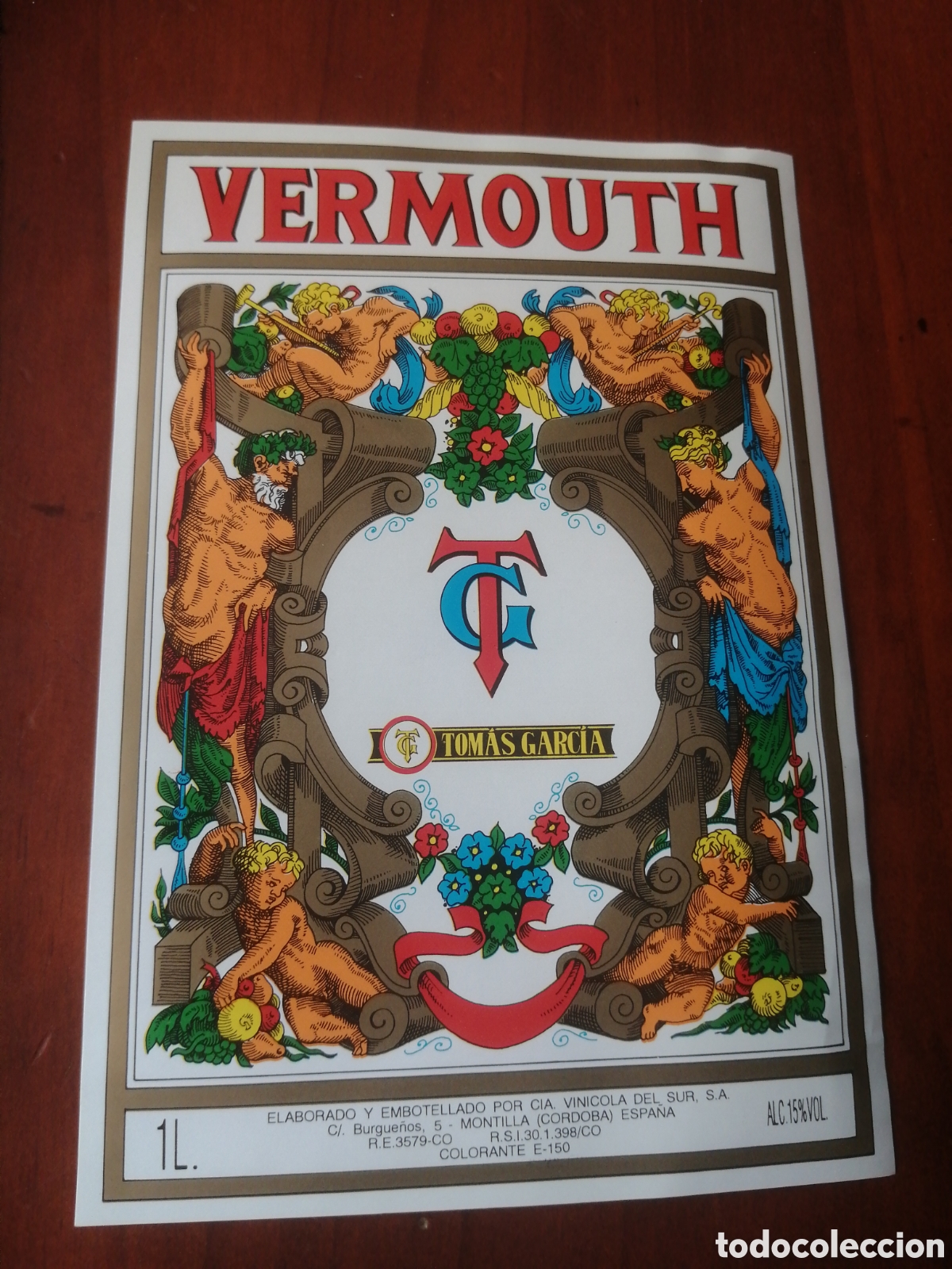 Etiquetas antiguas: ETIQUETA VERMOUTH TOMAS GARCIA