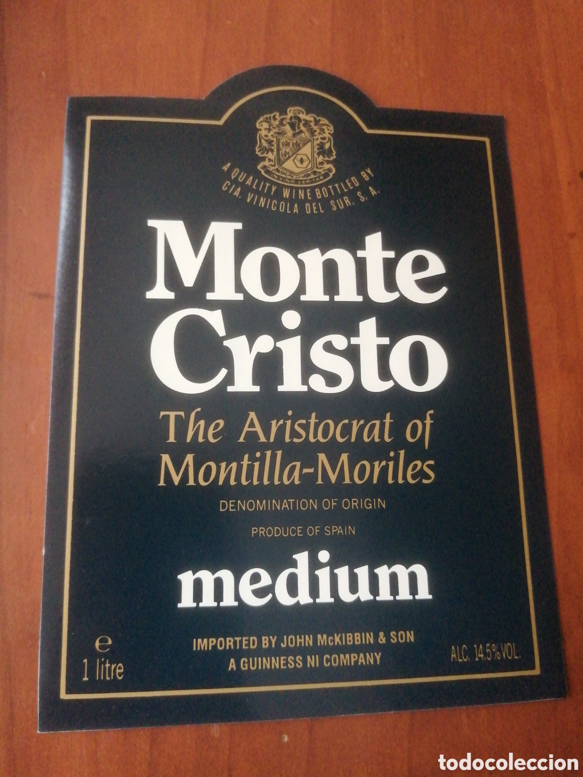 Etiquetas antiguas: ETIQUETA MONTE CRISTO MEDIUM - Foto 1