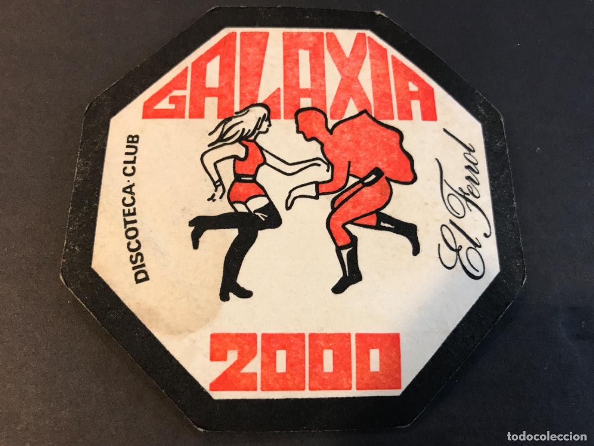 Old Labels: POSAVASOS. GALAXIA 2000. DISCOTECA-CLUB. FERROL. 10 X 10CM