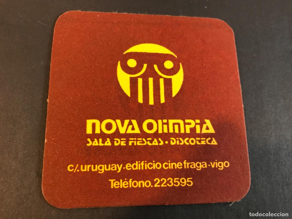 Old Labels: POSAVASOS. NOVA OLIMPIA. SALA DE FIESTAS-DISCOTECA. VIGO. 7,5 X 7,5CM