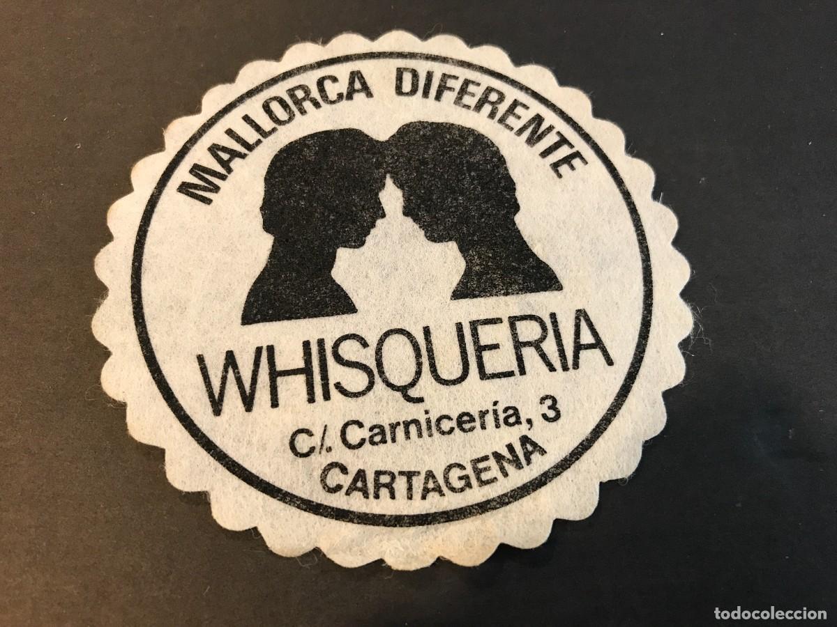Old Labels: POSAVASOS. WHISQUER&Iacute;A. MALLORCA DIFERENTE. DI&Aacute;METRO: 9CM. CARTAGENA