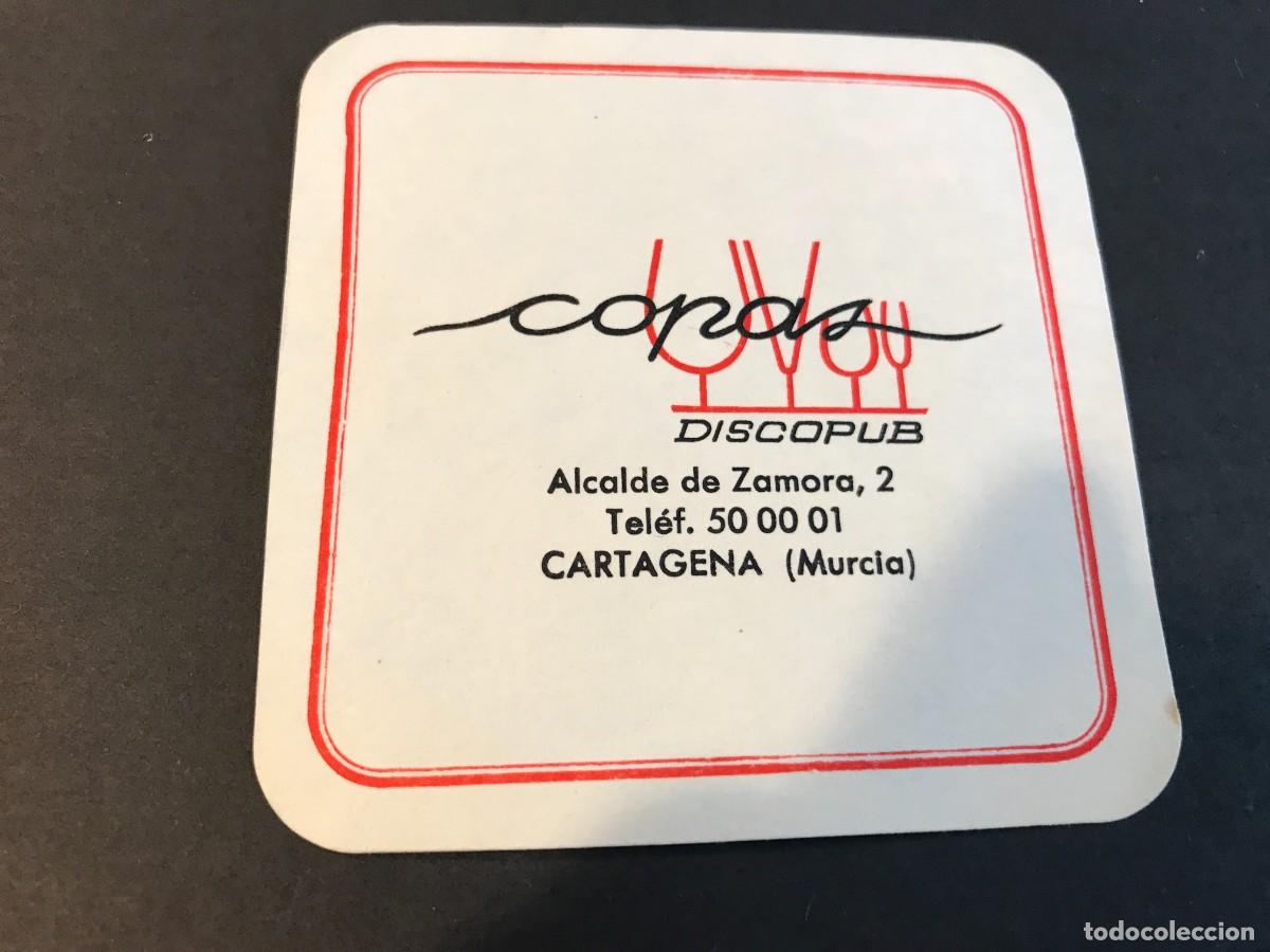 Old Labels: POSAVASOS. DISCOPUB COPAS. CARTAGENA. 8X8CM