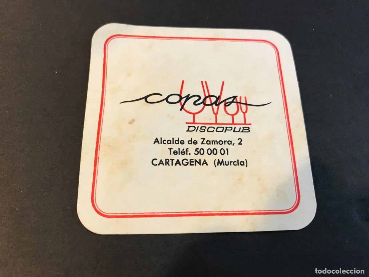 Old Labels: POSAVASOS. DISCOPUB COPAS. CARTAGENA. 8X8CM