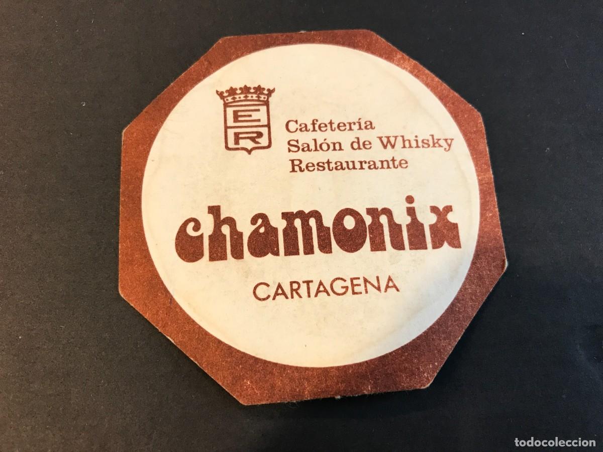 Old Labels: POSAVASOS. CAFETER&Iacute;A CHAMONIX. CARTAGENA. 8X8 CM