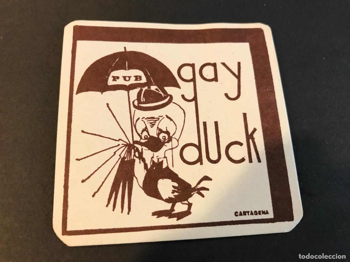 Old Labels: POSAVASOS. PUB GAY DUCK. CARTAGENA. 8 X 8 CM