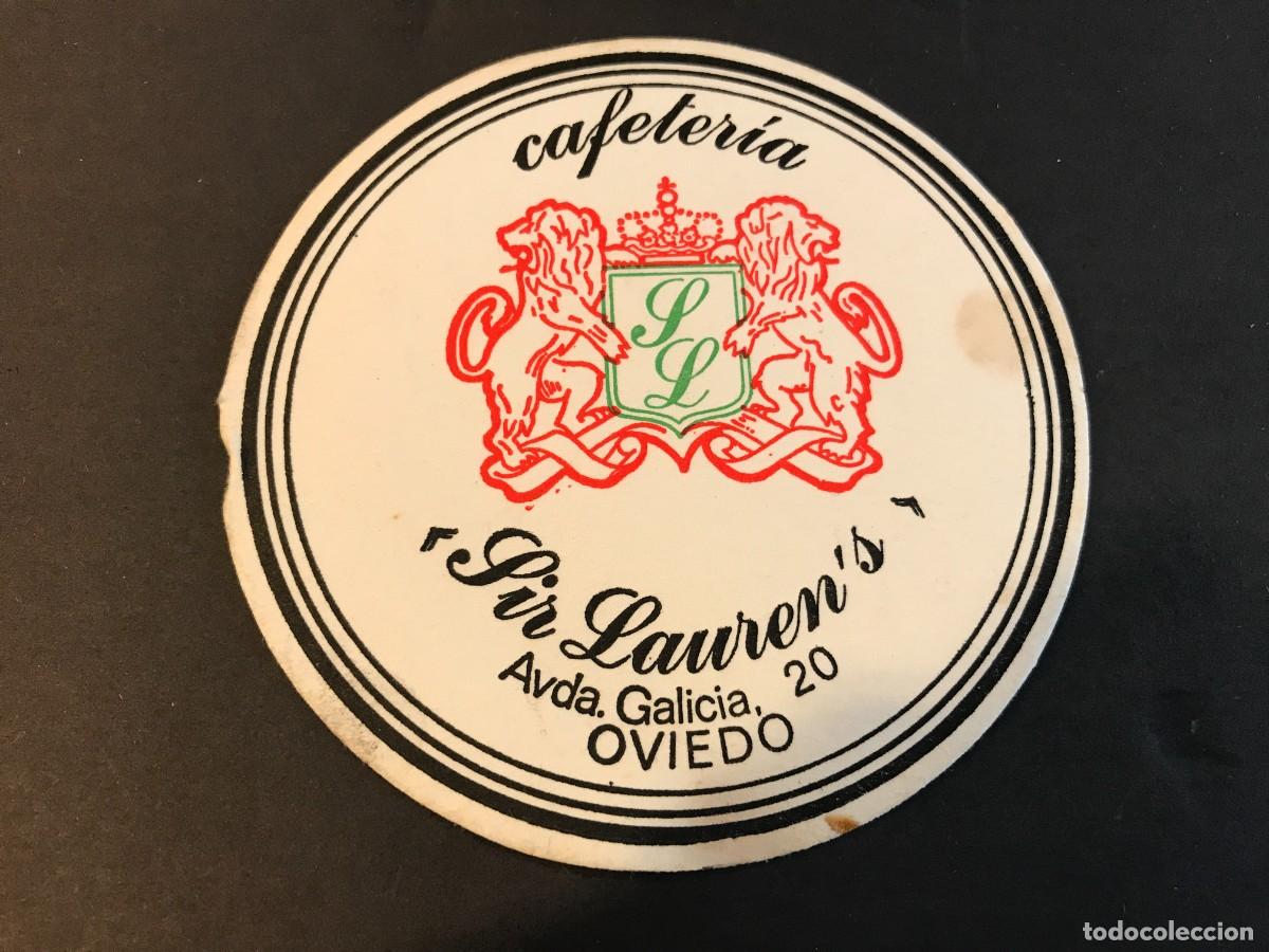 Old Labels: POSAVASOS. CAFETER&Iacute;A SIR LAUREN'S. OVIEDO. DI&Aacute;METRO: 10,5 CM