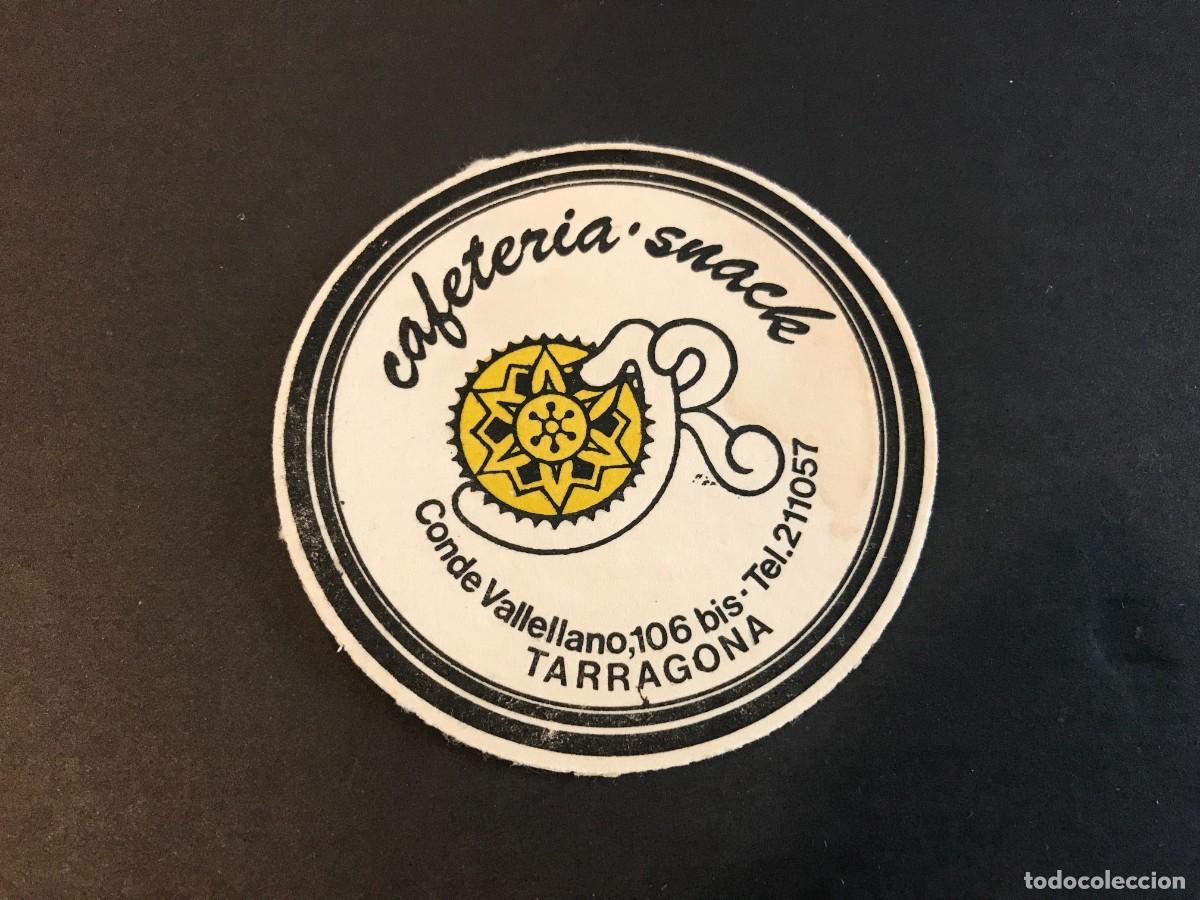 Old Labels: POSAVASOS. CAFETER&Iacute;A SNACK. 12. TARRAGONA. 8 CM