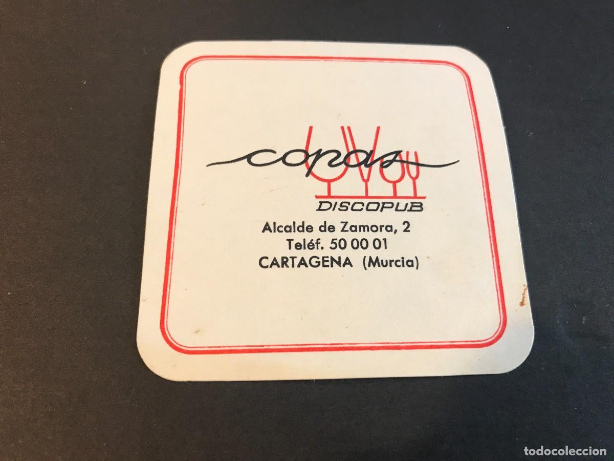 Old Labels: POSAVASOS. DISCOPUB COPAS. CARTAGENA. 8X8CM