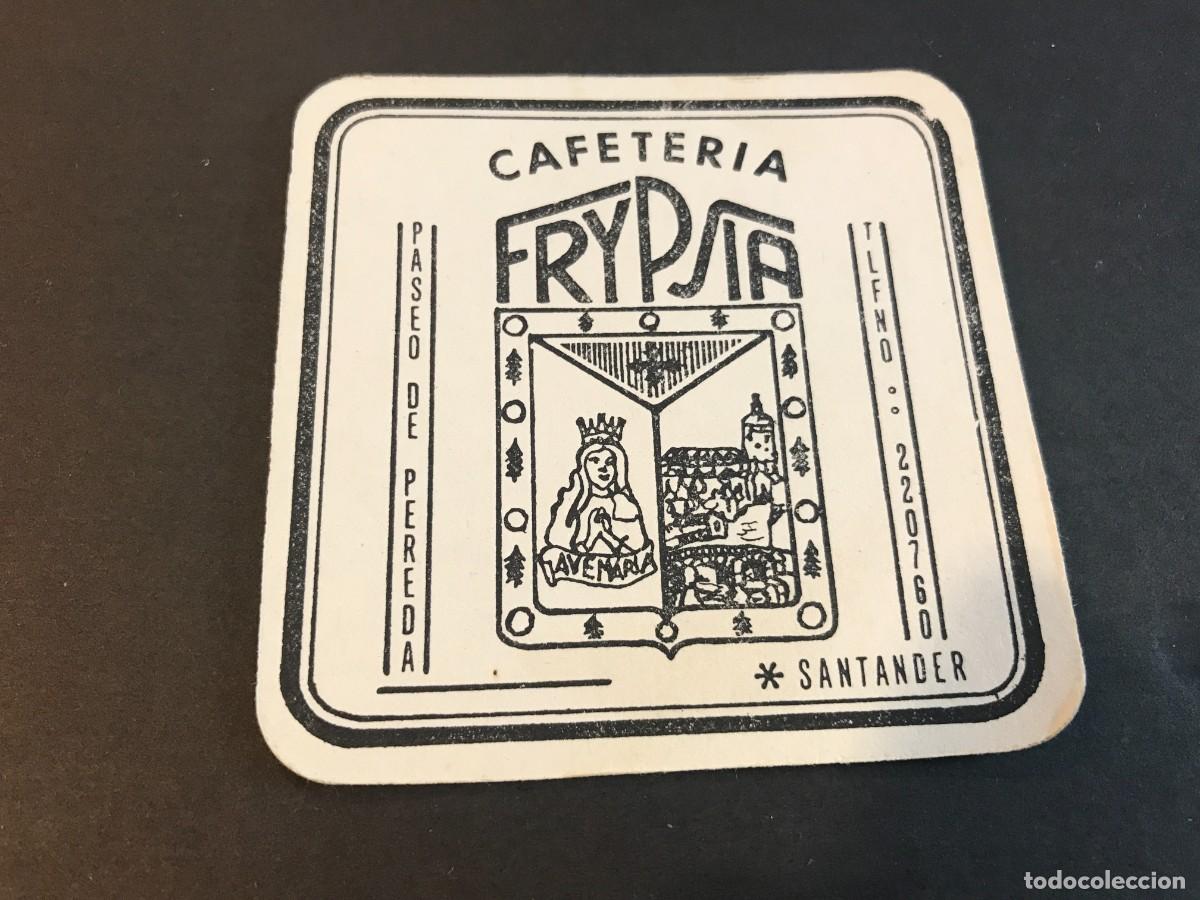 Old Labels: POSAVASOS. CAFETER&Iacute;A FRYPSIA. PASEO DE PEREDA. SANTANDER. 8X8CM