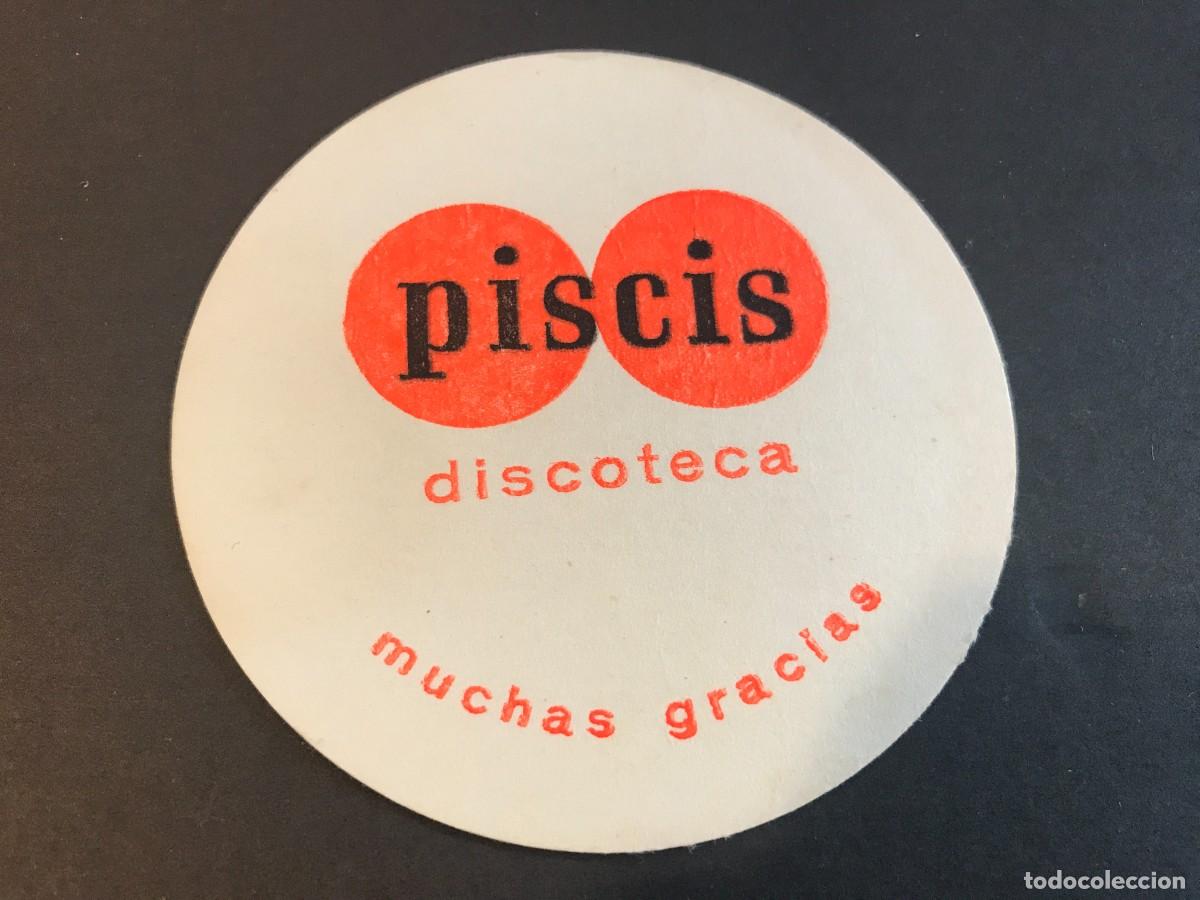 Etiquetas antiguas: POSAVASOS. DISCOTECA PISCIS. 9CM - Foto 1