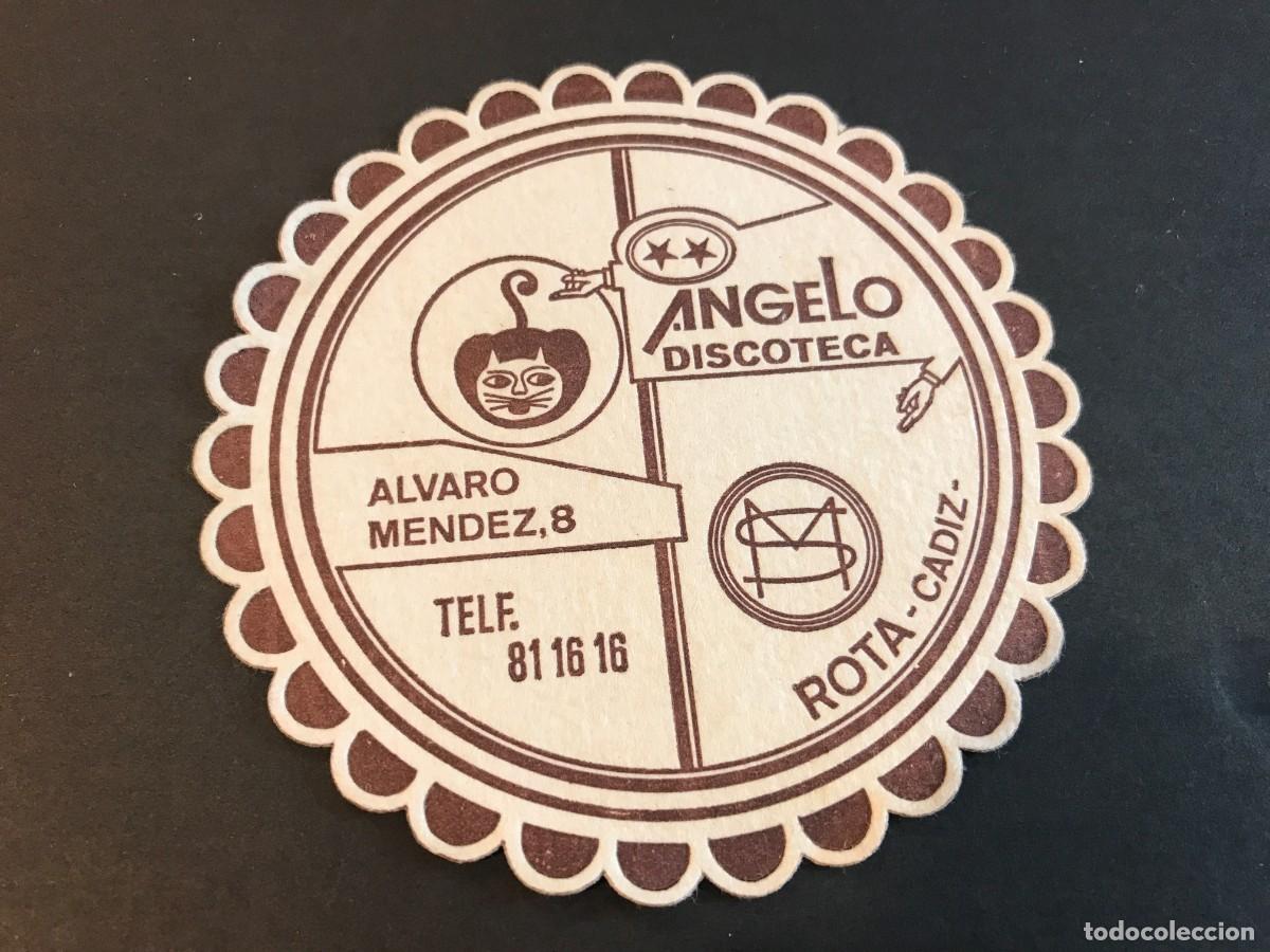 Old Labels: POSAVASOS. DISCOTECA ANGELO. ROTA-C&Aacute;DIZ. 9CM
