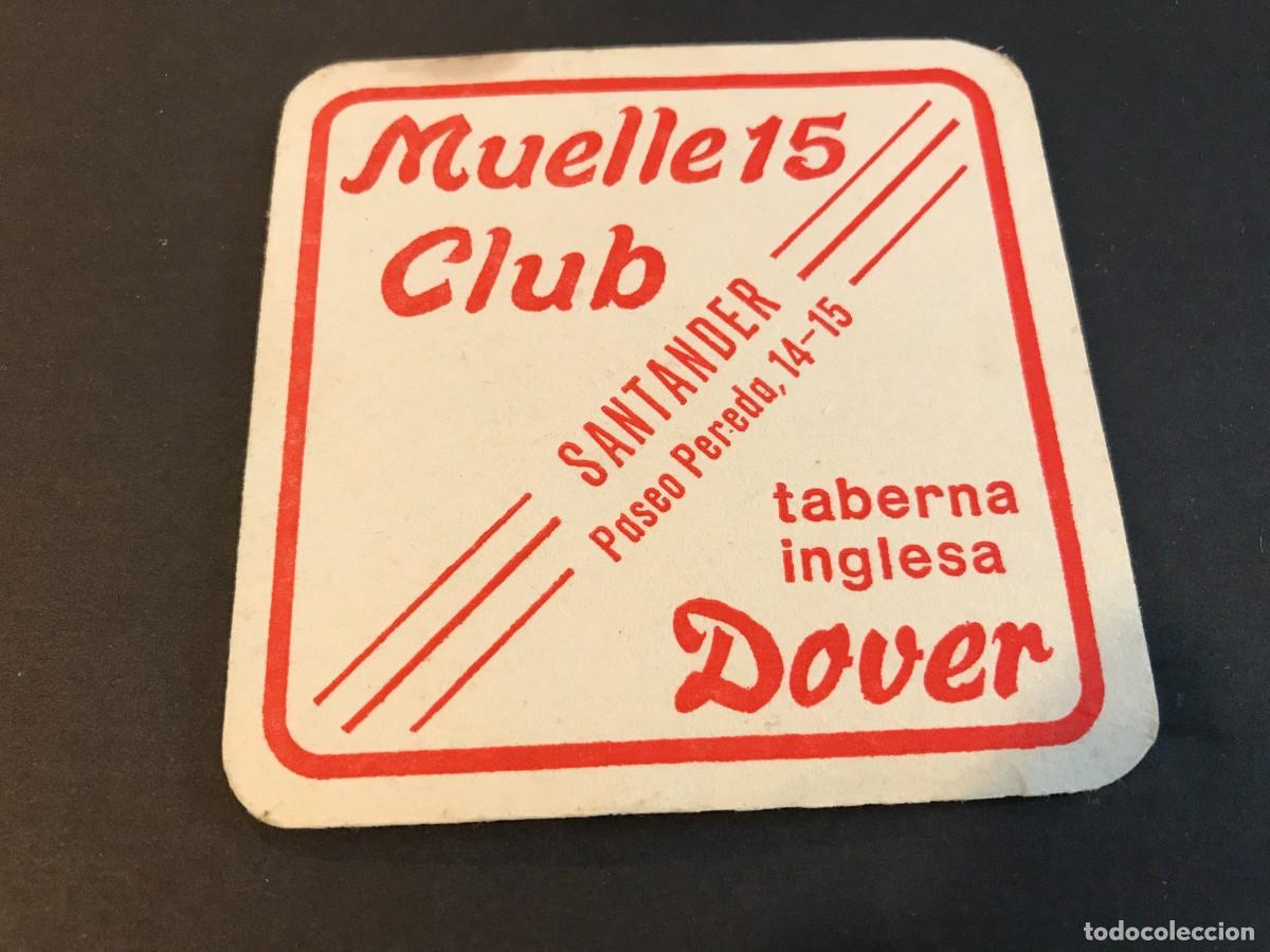 Old Labels: POSAVASOS. MUELLE 15 CLUB. SANTANDER. 9 X 9CM