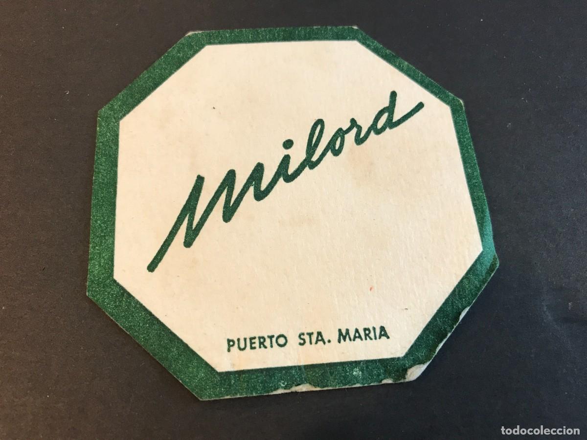 Old Labels: POSAVASOS. MILORD. PUERTO DE SANTA MAR&Iacute;A. 8,5 X 8,5CM