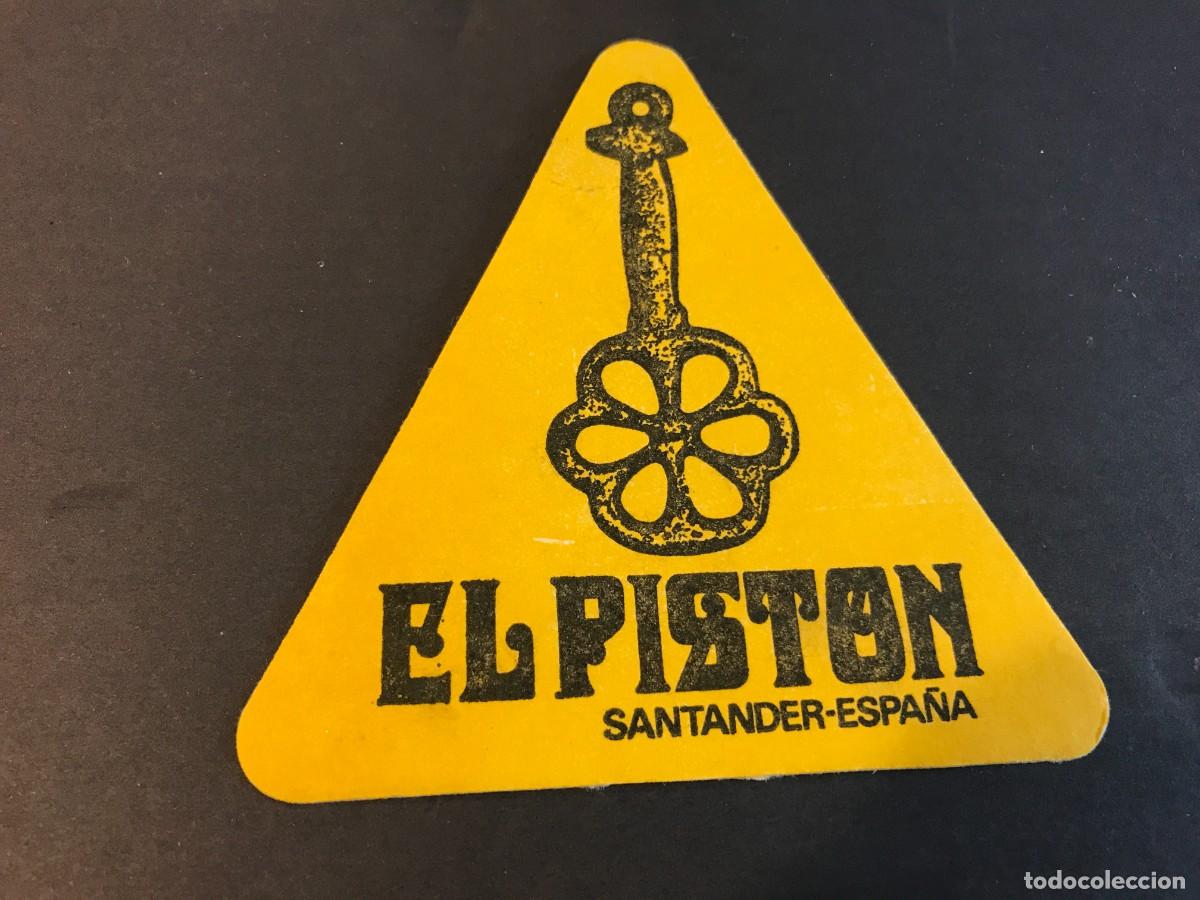 Etiquetas antiguas: POSAVASOS. EL PIST&Oacute;N. SANTANDER. 10 X 10CM - Foto 1