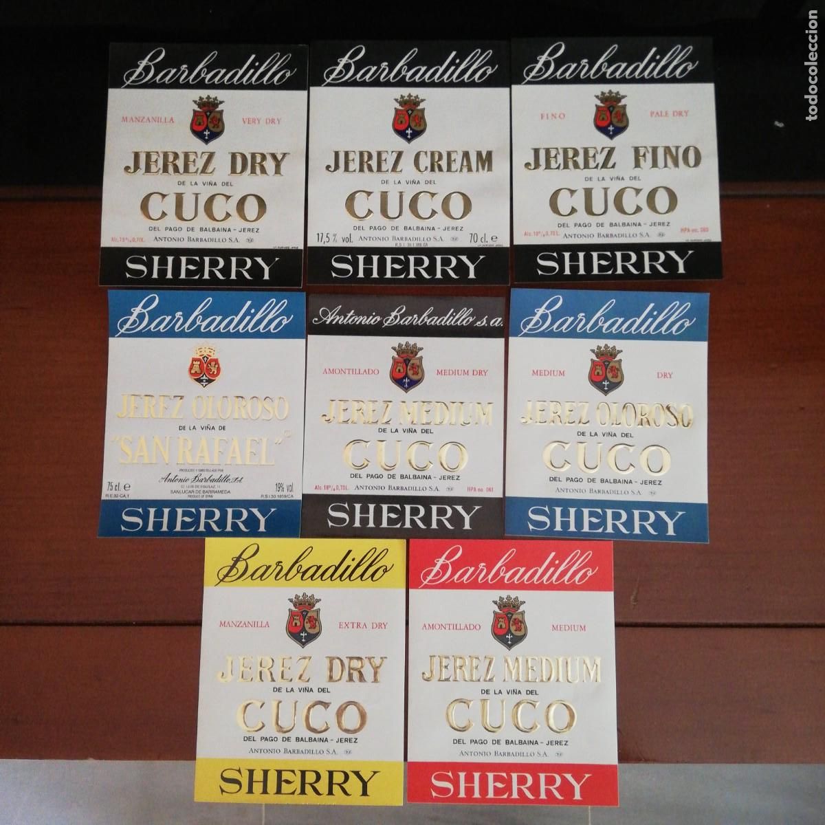 Etiquetas antiguas: Etiquetas de vino de Jerez Barbadillo cuco