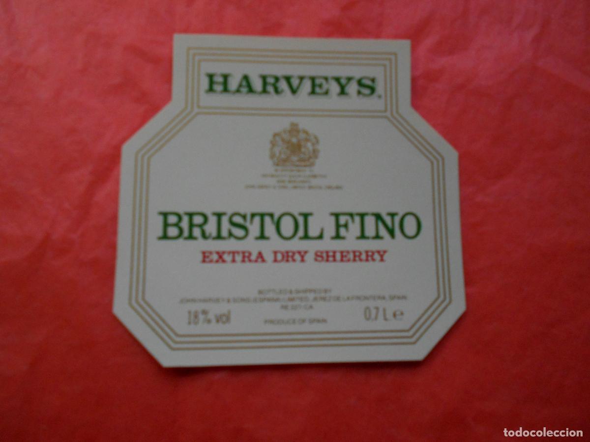 Etiquetas antiguas: ETIQUETA DE VINO HARVEYS BRISTOL FINO