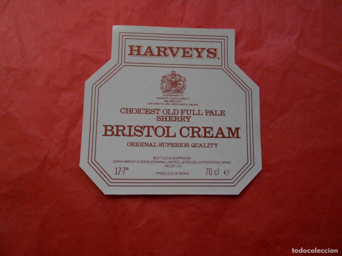 Etiquetas antiguas: ETIQUETA DE VINO HARVEYS BRISTOL CREAM
