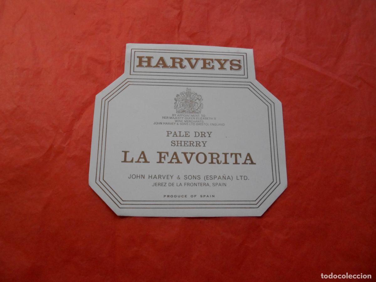Etiquetas antiguas: ETIQUETA DE VINO HARVEYS LA FAVORITA