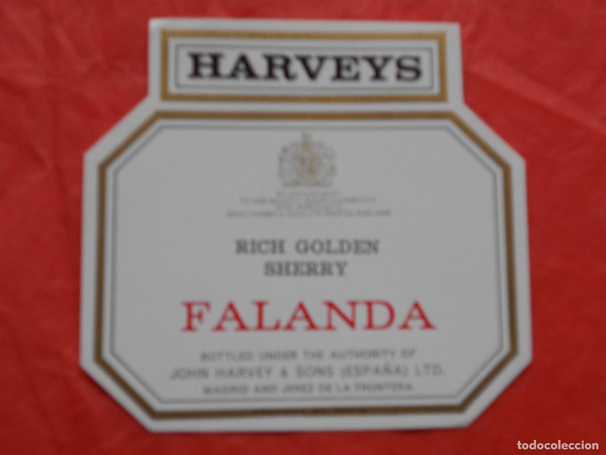 Etiquetas antiguas: ETIQUETA DE VINO HARVEYS FALANDA
