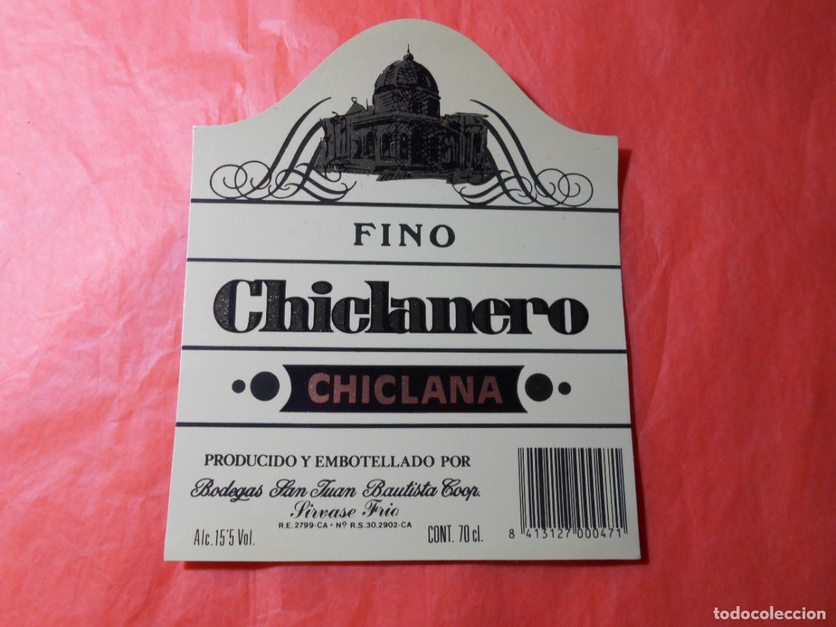 Etiquetas antiguas: ETIQUETA DE VINO CHICLANERO FINO CHICLANA
