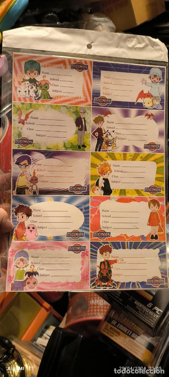 Etiquetas antiguas: LOTE DE 40 ETIQUETAS DIGIMON EN HOJAS DE 10 ETIQUETAS PARA PERSONIFICAR TUS OBJETOS Y LIBROS