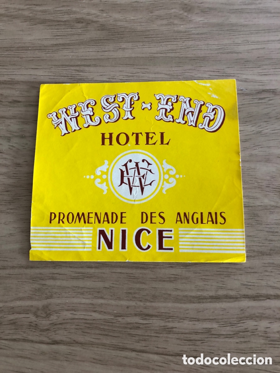 Etiquetas antiguas: Lote de tres etiquetas de hotel de Nice - Foto 2