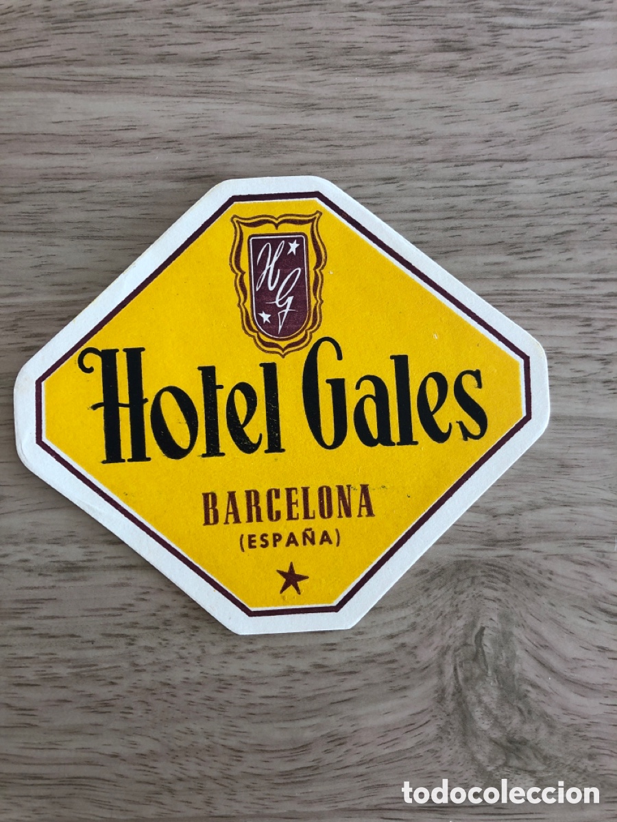 Etiquetas antiguas: Etiqueta hotel de Barcelona - Foto 1