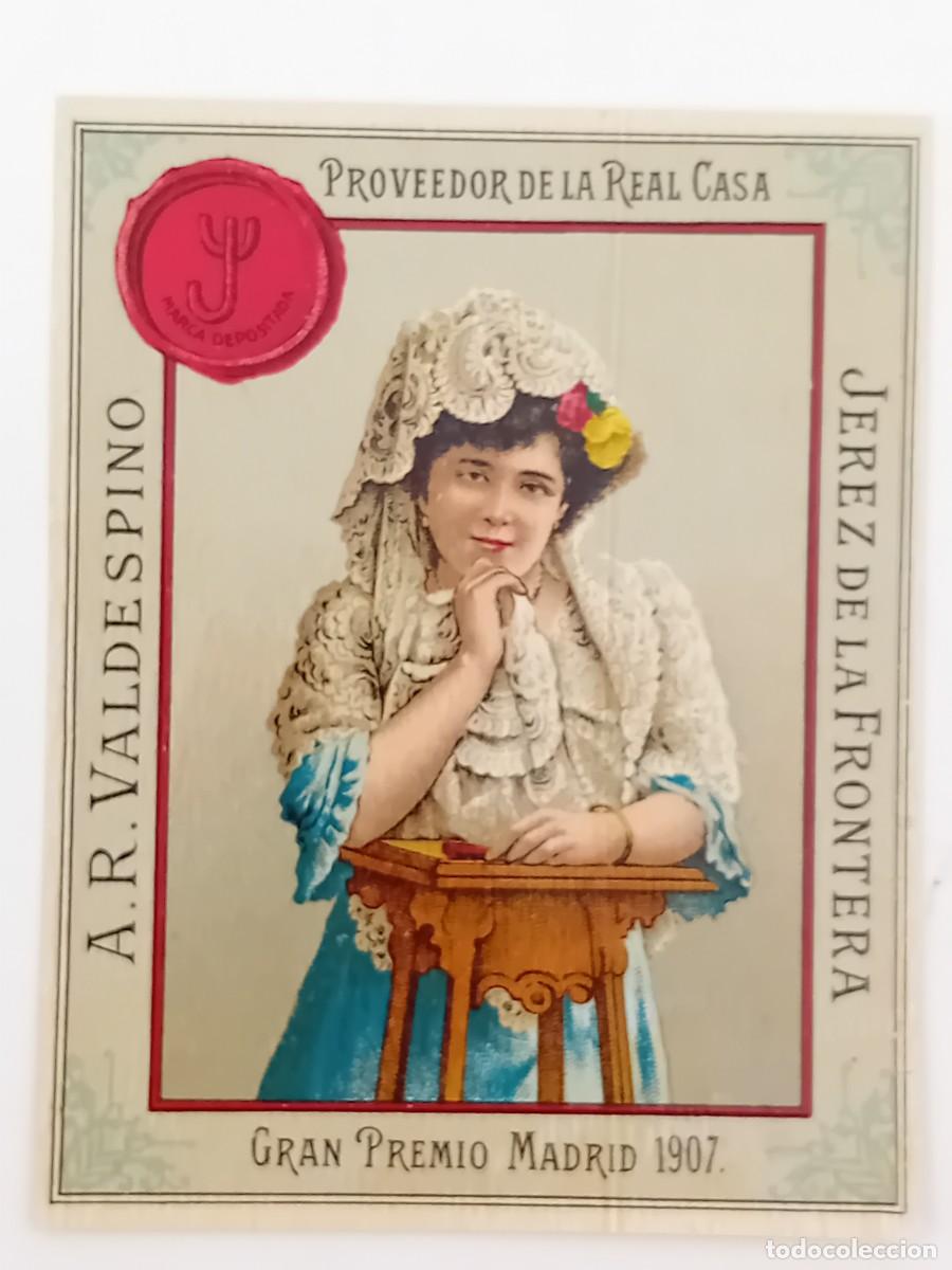 Etiquetas antiguas: ETIQUETA JEREZ DE LA FRONTERA VINO A. R. VALDESPINO.