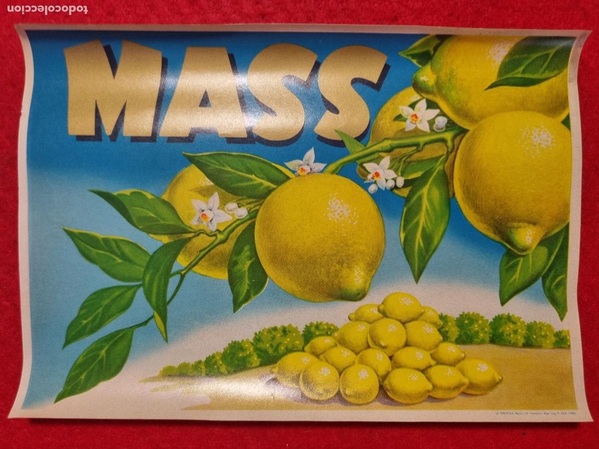 Etichette antiche: CARTEL ITO ETIQUETA NARANJAS LIMONES MASS VALENCIA ORIGINAL K16