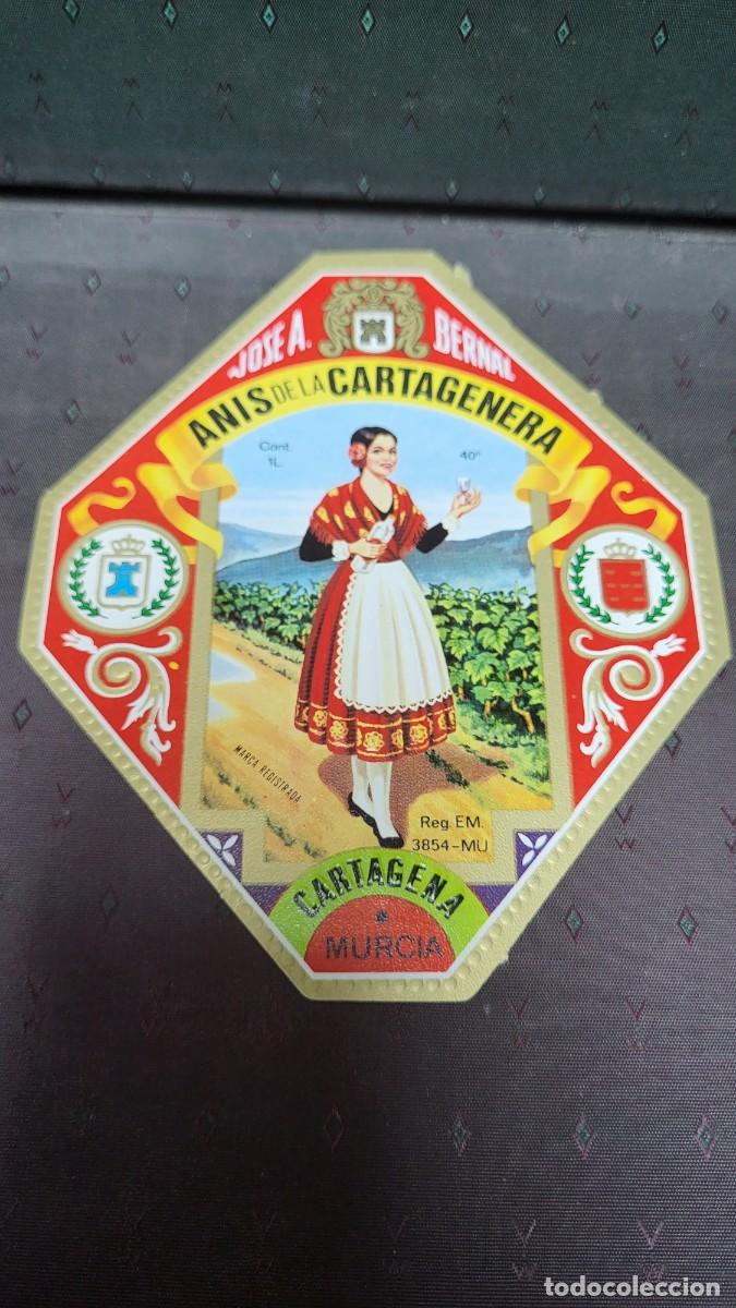 Etiquetas antiguas: ANTIGUA ETIQUETA PUBLICIDAD ANIS DE LA CARTAGENERA BERNAL CARTAGENA MURCIA