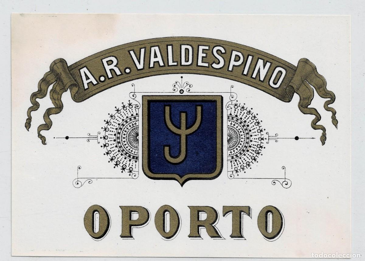 Etiquetas antiguas: ETIQUETA DE VINO A.R. VALDESPINO OPORTO. ET-038 ,4