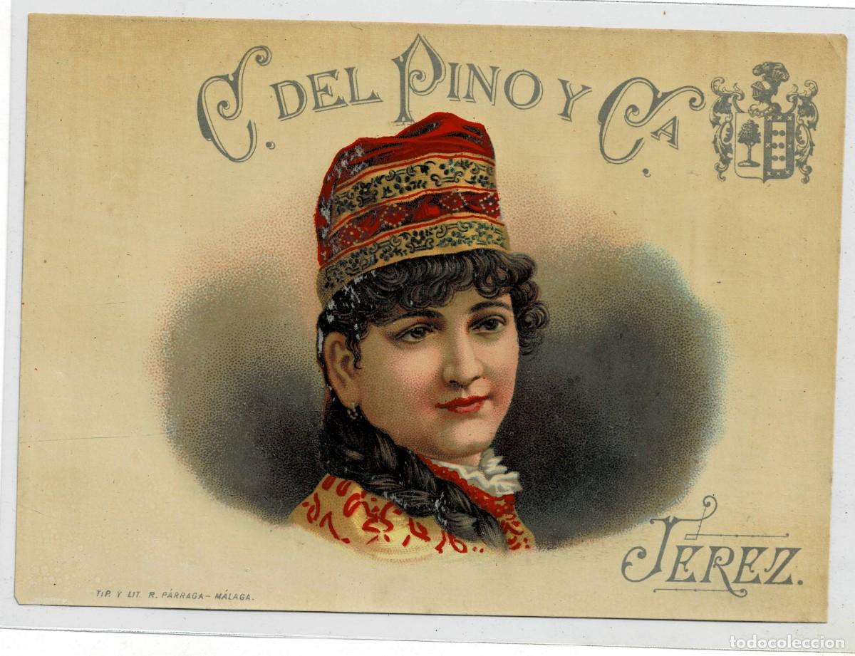 Etiquetas antiguas: ETIQUETA VINO C. DEL PINO Y CIA. ET-044 ,4