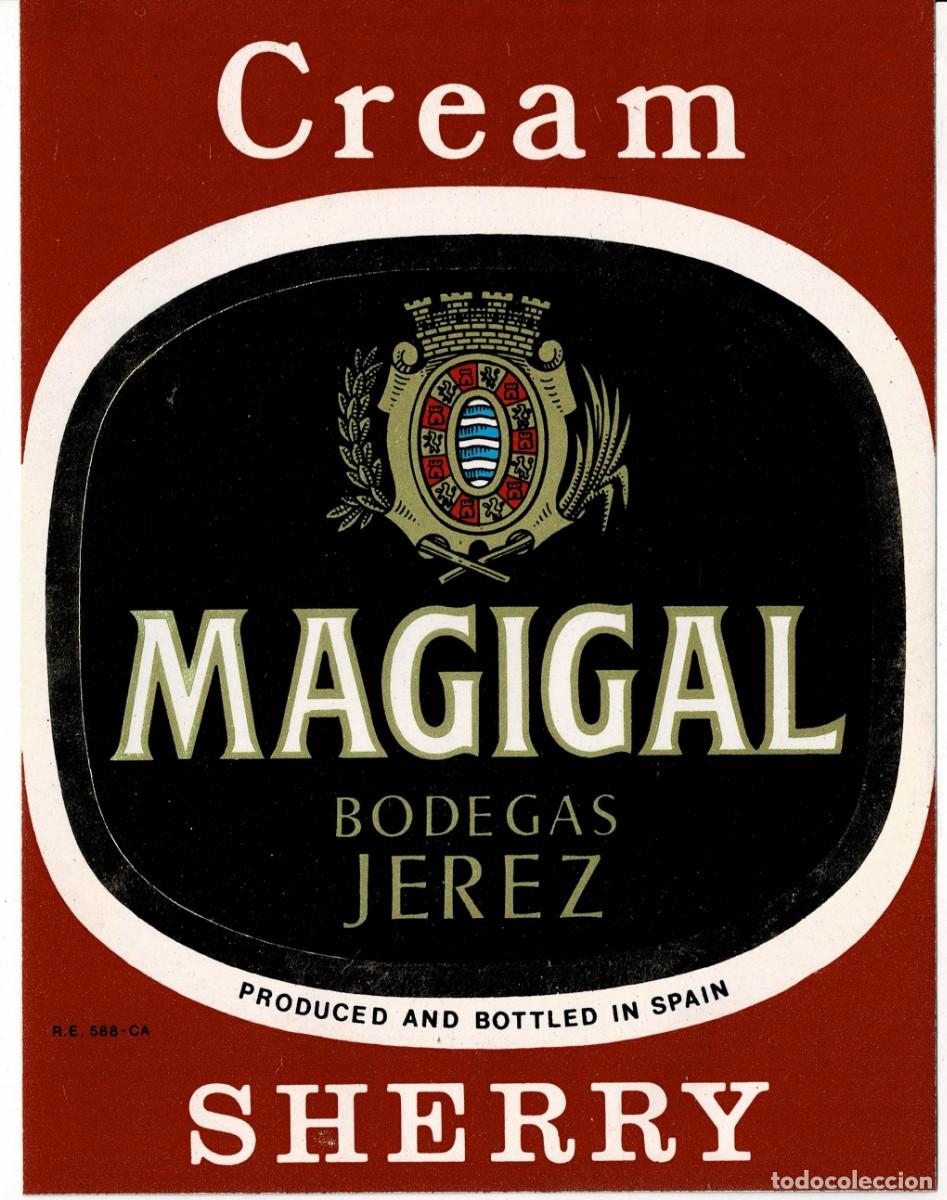 Etiquetas antiguas: ETIQUETA VINO CREAM MAGICAL BODEGAS JEREZ SHERRY. ET-049 ,5