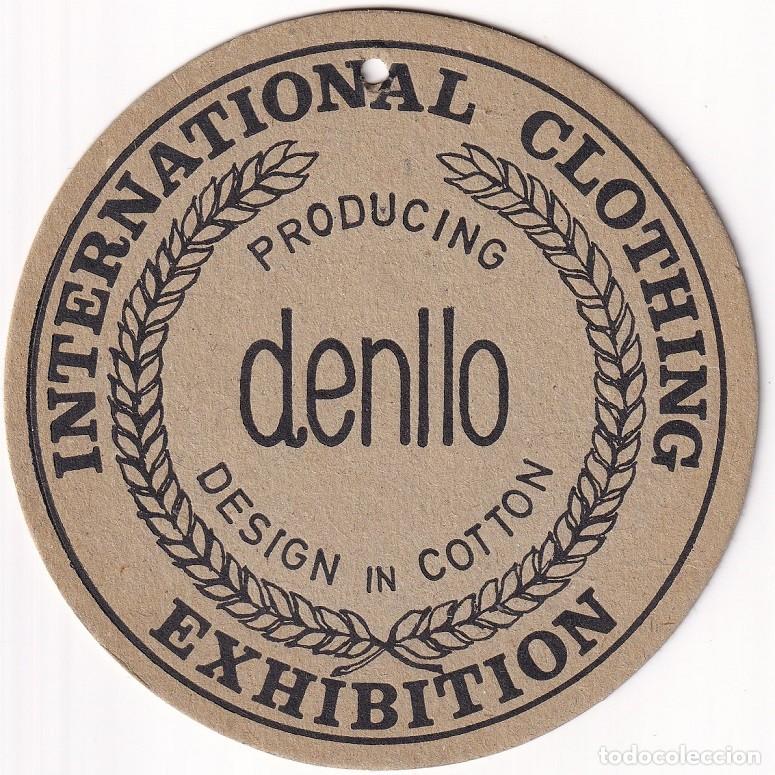 Etiquetas antiguas: International clothing exhibition - Producing Denllo &middot; Design in cotton / Goasam - Arteixo La Coru&ntilde;a