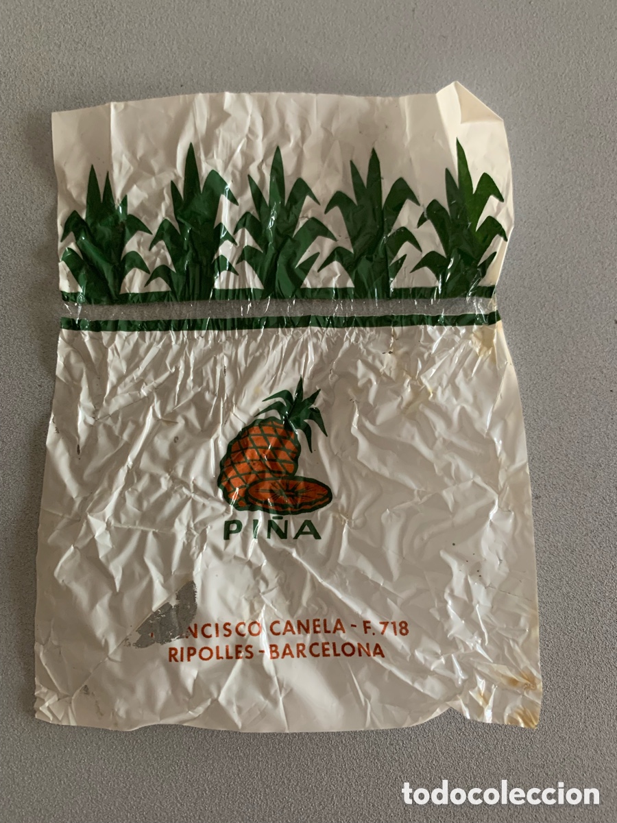Etiquetas antiguas: Envoltorio Caramelo. Pi&ntilde;a. Francisco Canela. Barcelona
