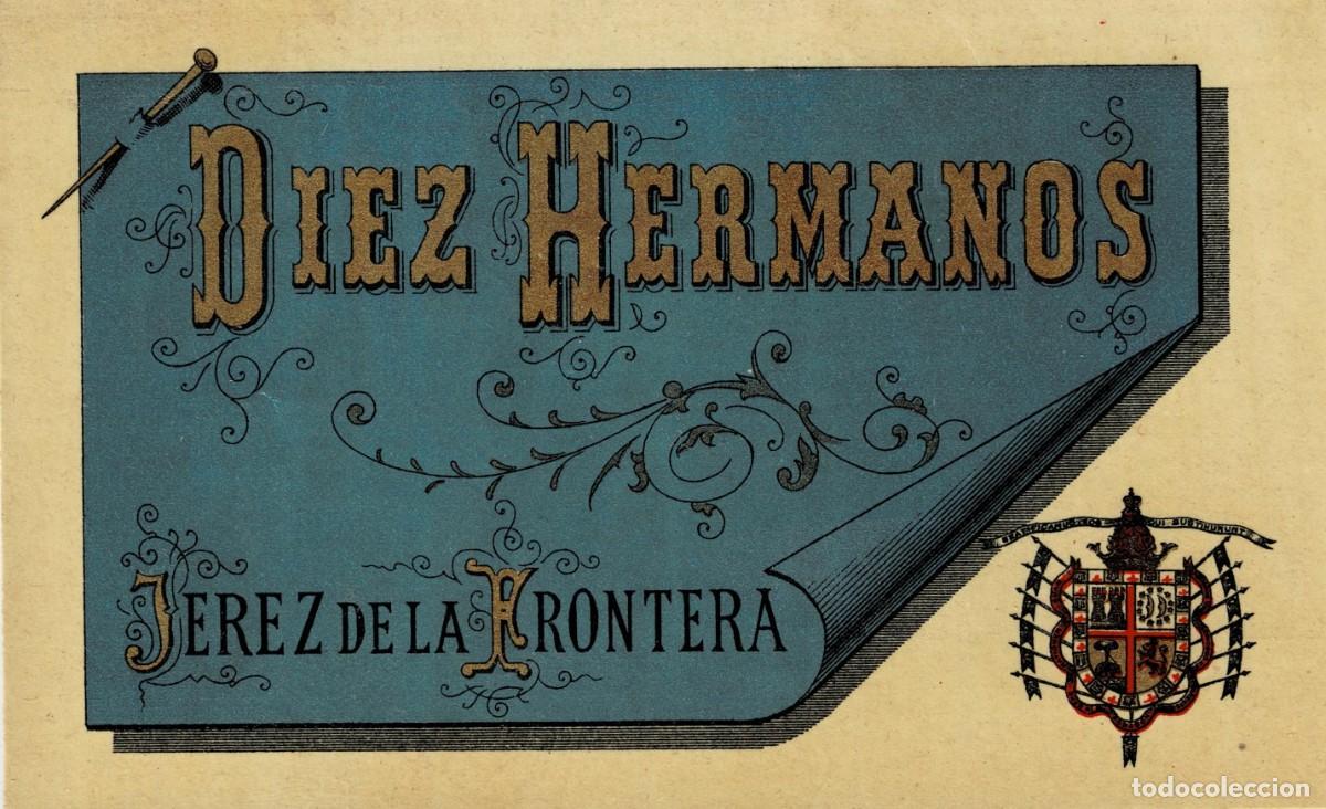 Etiquetas antiguas: ETIQUETA VINO DIEZ HERMANOS. JEREZ DE LA FRONTERA. ET-176