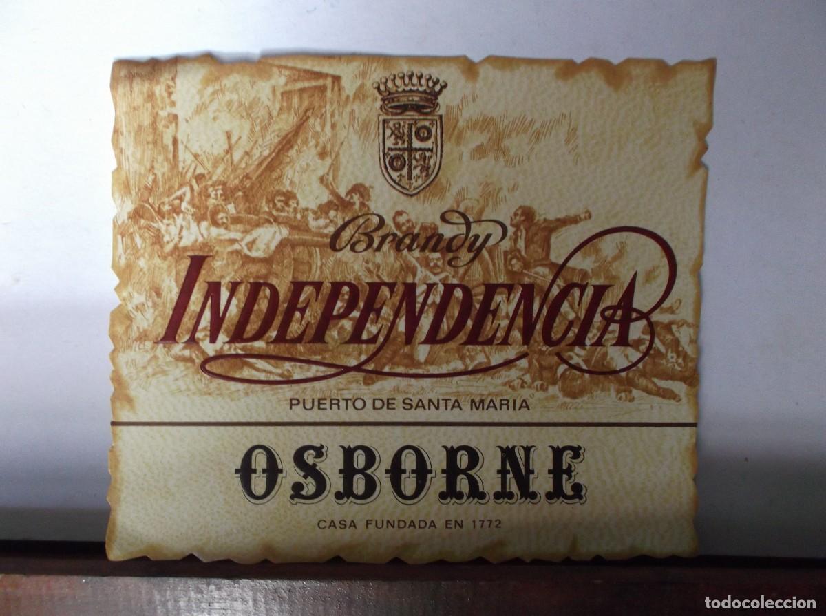 Etiquetas antiguas: BRANDY INDEPENDENCIA DE OSBORNE - PUERTO SANTA MARIA.