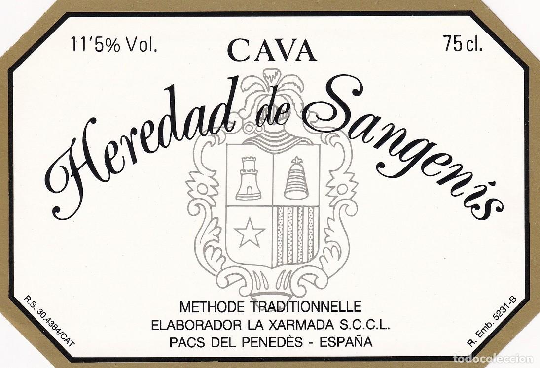 Etiquetas antiguas: Cava Heredad de Sangen&iacute;s / La Xarmada S.C.C.L. - Pacs del Pened&egrave;s