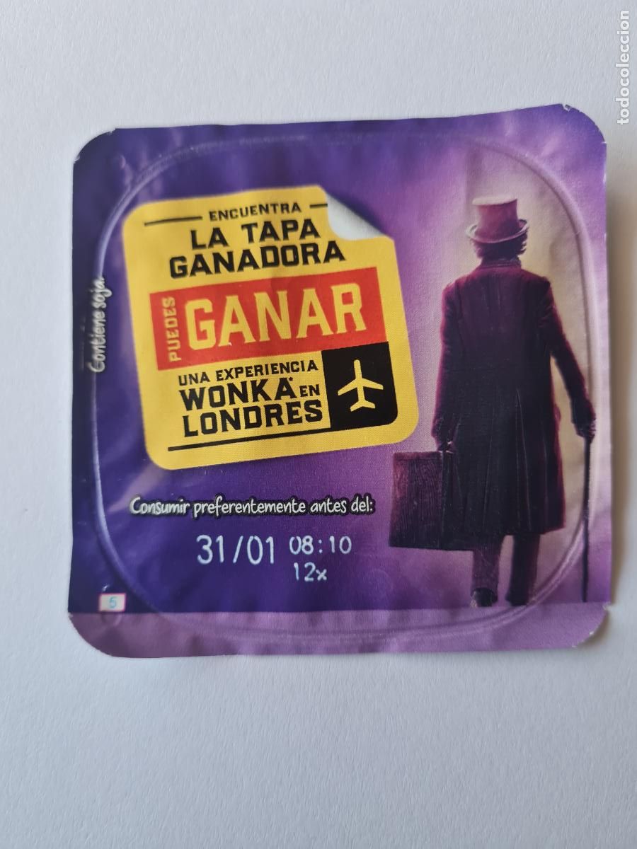 Etiquetas antiguas: WONKA - TAPA DANET/DANONE SABOR AVELLANA 2023