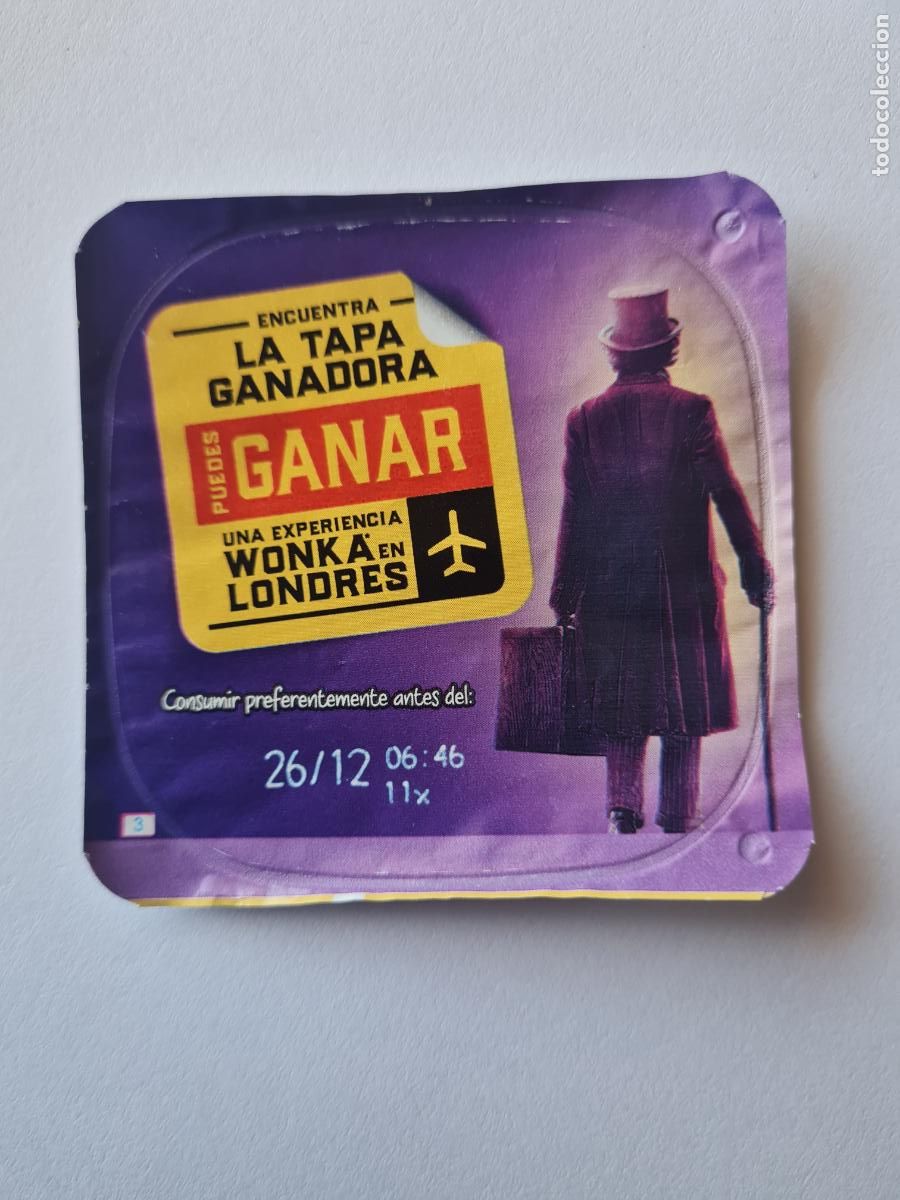 Etiquetas antiguas: WONKA - TAPA DANET/DANONE SABOR AVELLANA 2023