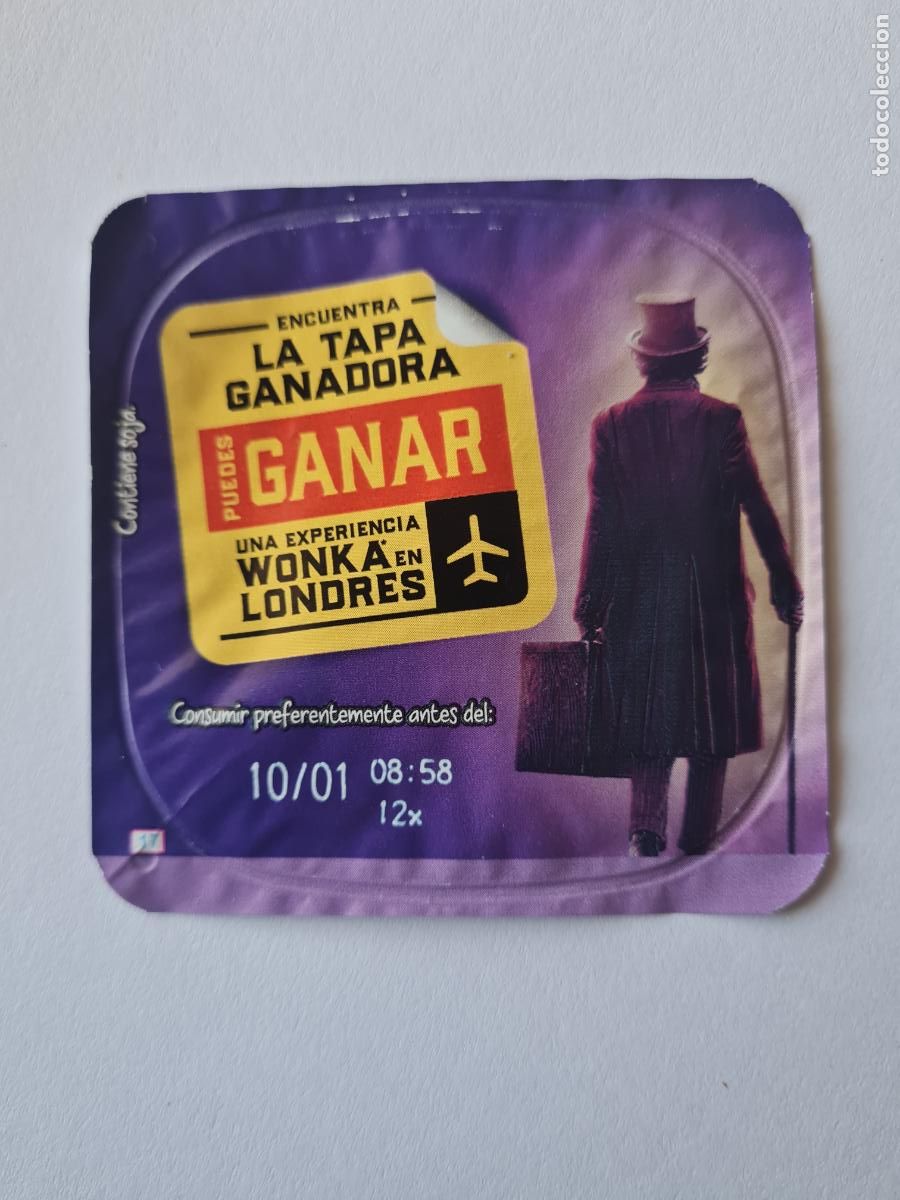 Etiquetas antiguas: WONKA - TAPA DANET/DANONE SABOR AVELLANA 2023