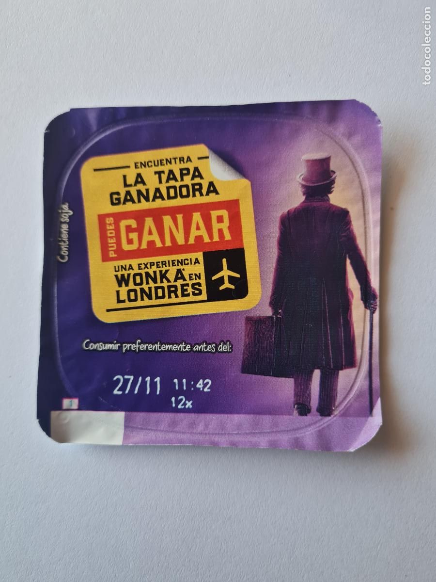 Etiquetas antiguas: WONKA - TAPA DANET/DANONE SABOR AVELLANA 2023