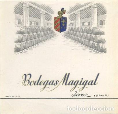 Etiquetas antiguas: ETIQUETA VINO BODEGAS MAGIGAL-JEREZ. ET-231 ,9