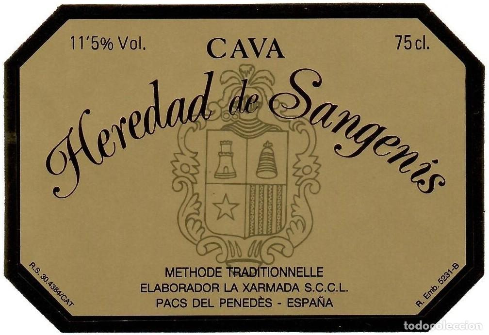Etiquetas antiguas: Cava Heredad de Sangen&iacute;s / La Xarmada S.C.C.L. - Pacs del Pened&egrave;s
