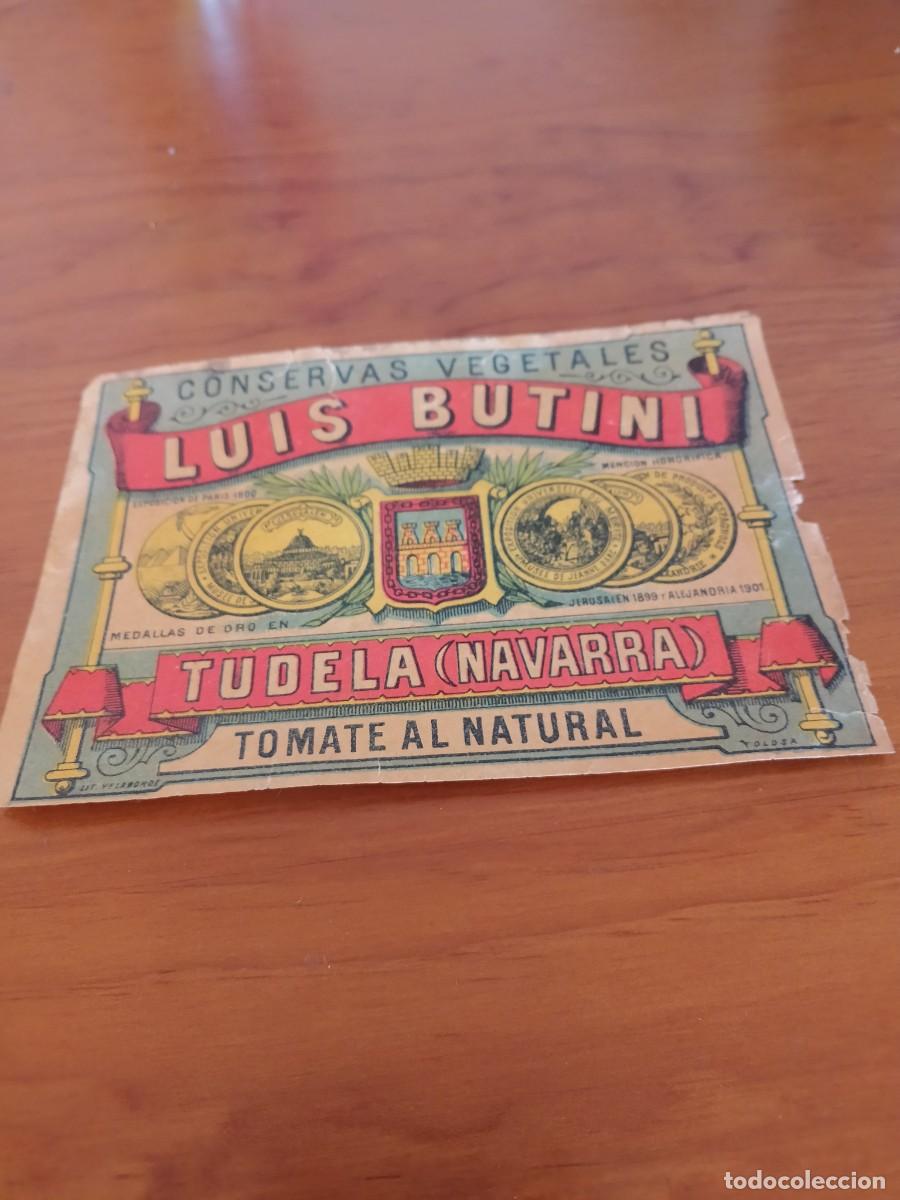 Old Labels: ETIQUETA LUIS BUTINI TUDELA NAVARRA