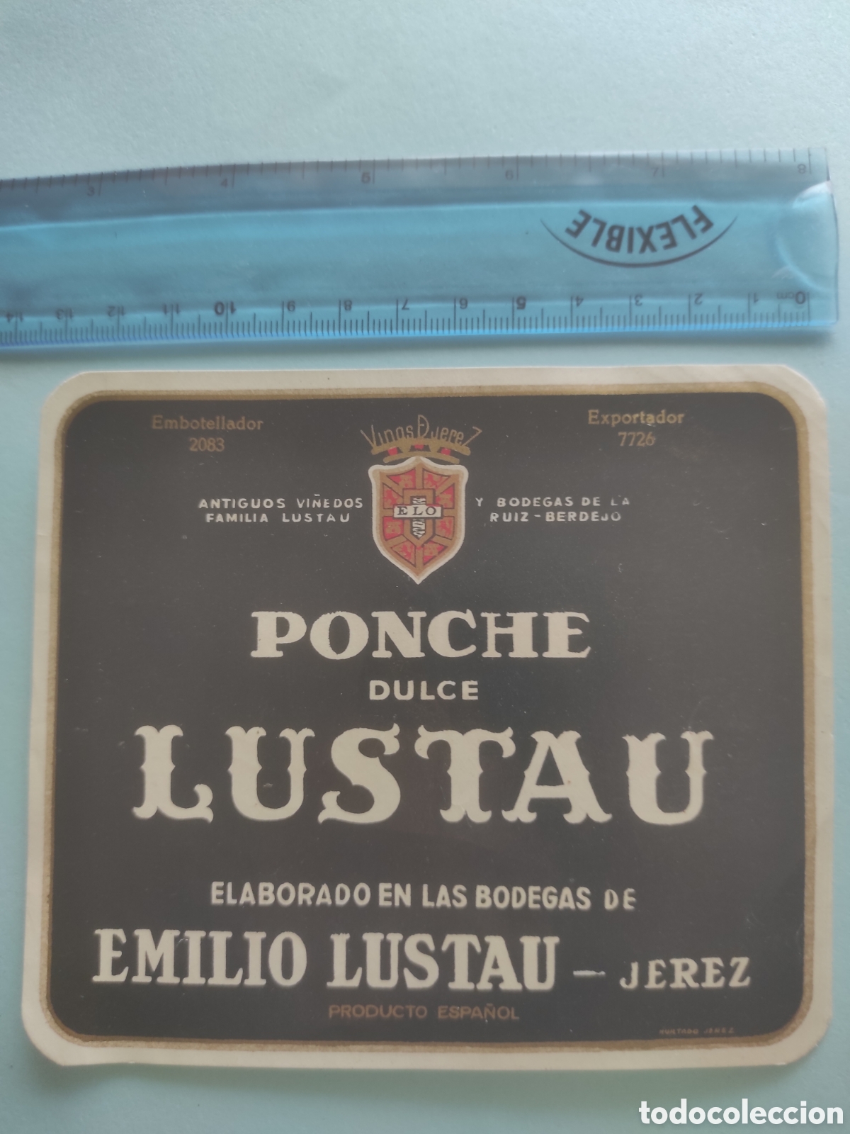 Etiquetas antiguas: ETIQUETA VINO. EMILIO LUSTAU. JEREZ. PONCHE DULCE.