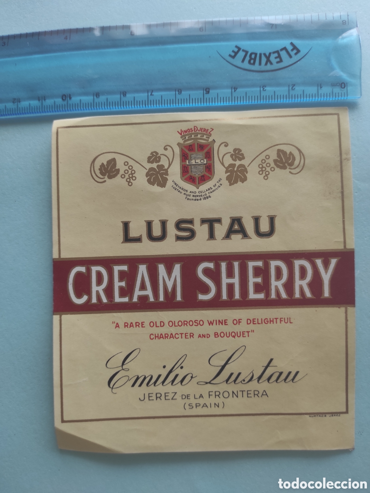 Etiquetas antiguas: ETIQUETA VINO. EMILIO LUSTAU. JEREZ. CREAM SHERRY.