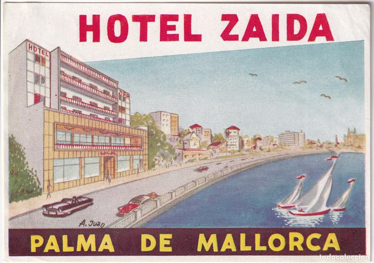 Etiquetas antiguas: ANTIGUA ETIQUETA DEL HOTEL ZAIDA DE PALMA DE MALLORCA